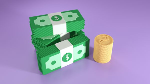 Stack of cash bills