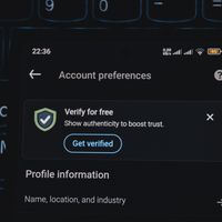 A smartphone screen showing an account verification alert