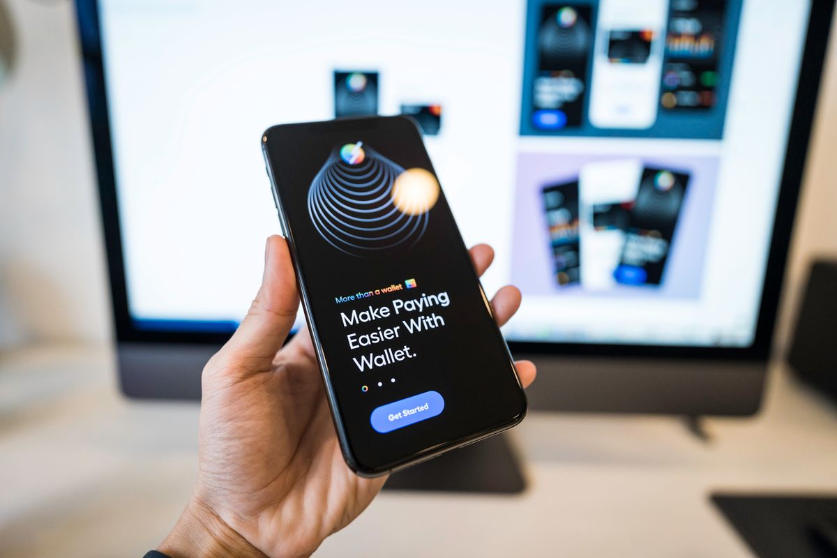 Mobile banking app open on a smartphone for making an online deposit